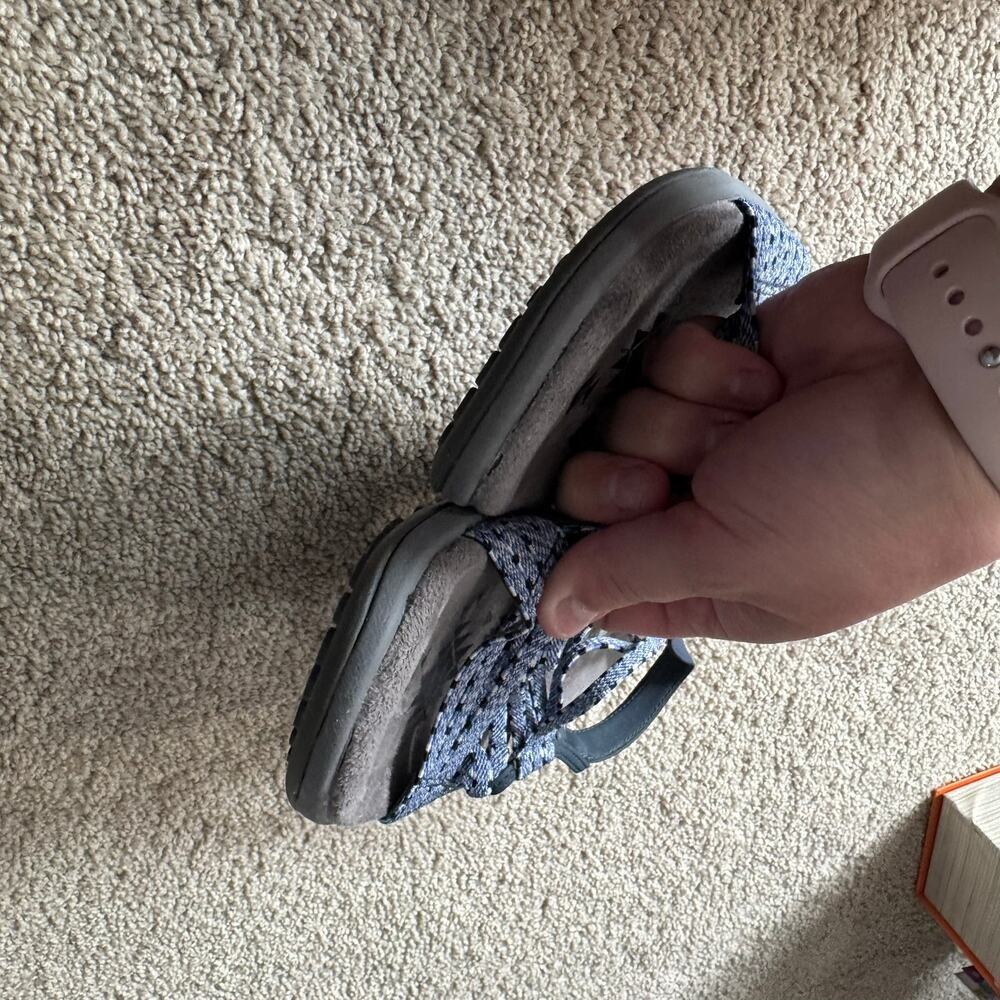 Skechers Reggae Slim Stretch Slingback Sandals Light Blue & Gray Women's Size 7 - Picture 9 of 9